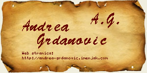 Andrea Grdanović vizit kartica